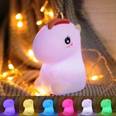Нічник силіконовий нічник дитячий Єдиноріг LED USB