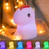 Нічник силіконовий нічник дитячий Єдиноріг LED USB рожевий