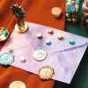Подарунковий набір для сургучного друку Seal Wax 8 предметів набір для скрабукінгу повний комплект воскоплав 3 штампи віск
