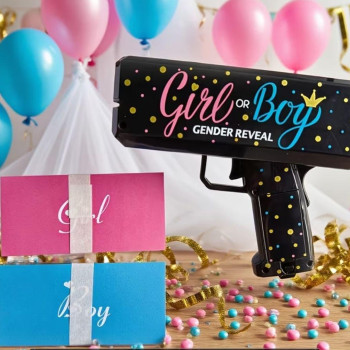 Гендерний пістолет для Gender Party набір для визначення статі дитини Boy or Girl Чорний