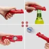 Відкривачка для пляшок Cap Gun Opener з контейнером для кришок відкривашка у формі пістолету відкривашка для пива Червоний