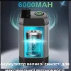 Портативний душ для кемпінгу Lixada 6000 mAh акумуляторний туристичний душ для походу дачі Чорний