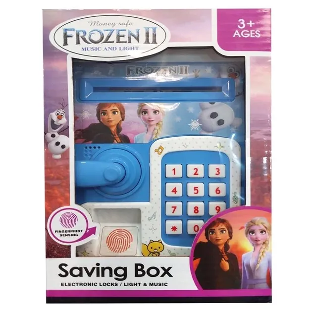 Скарбничка для дітей, сейф із кодовим замком Синя Холодне серце Frozen