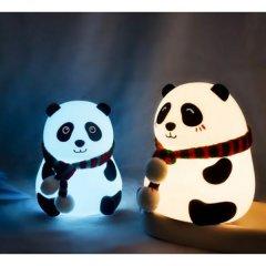 Нічник світильник силіконовий дитячий Панда 7 Кольорів LED USB